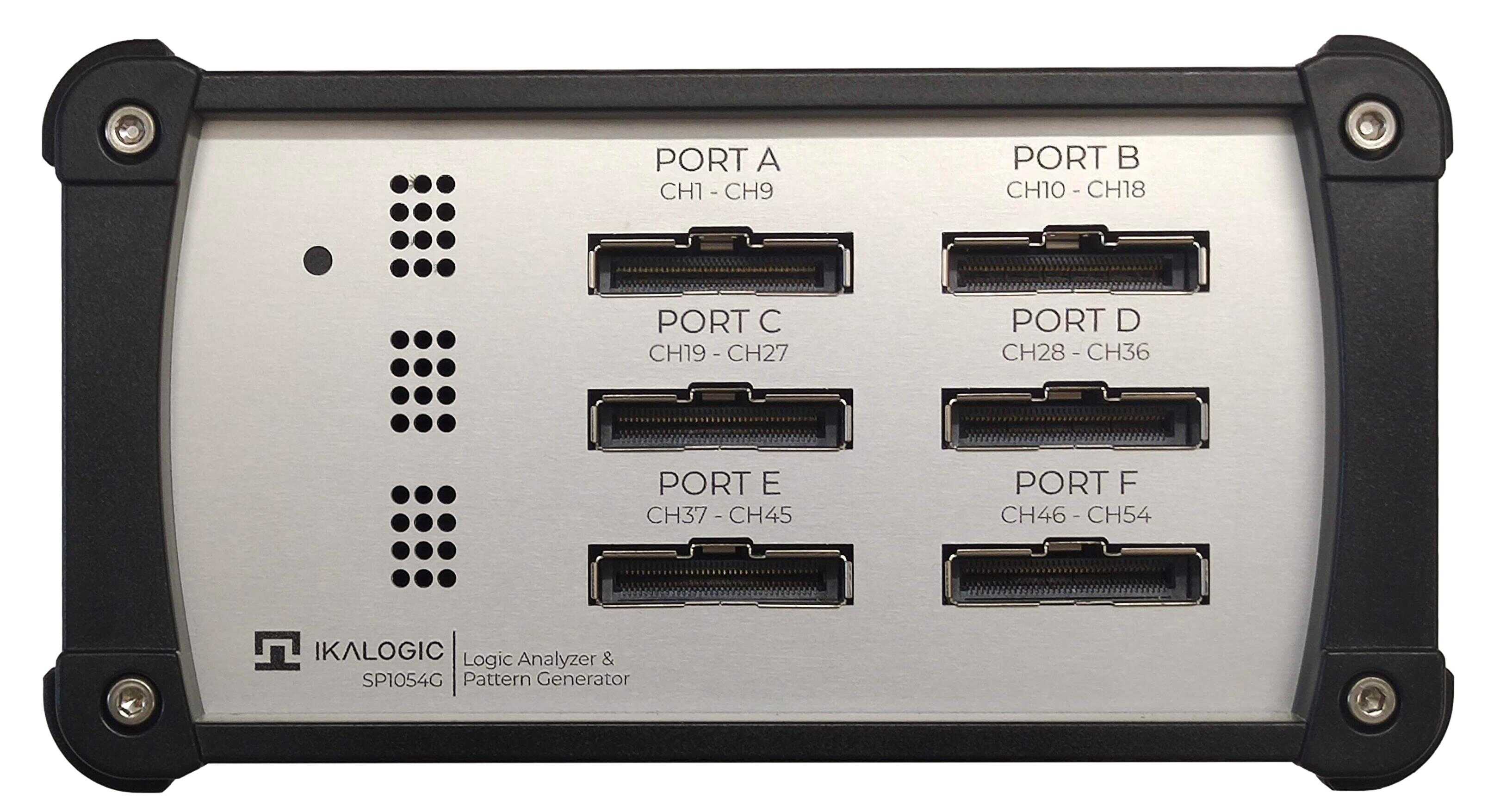 SP1054G logic analyzer and pattern generator front view